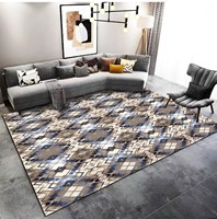 Tapis d'intérieur personnalisés en velours cristal imprimé, antidérapants, fabriqués à la machine, pour salon