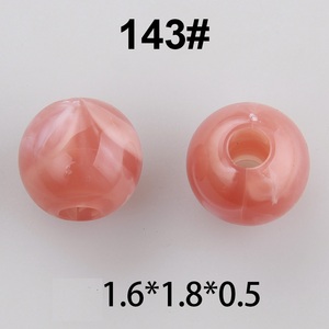 Wholesale Acrylic Large Hole <b>Beads</b> Double-Color Round Amber Effect <b>Beads</b> for DIY Jewelry - Product Image 4
