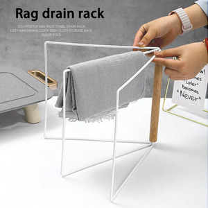 ชั้นวางผ้าเช็ดจานแบบตั้งโต๊ะ วัสดุโลหะทรงสี่เหลี่ยม พร้อมขาตั้งสำหรับผ้าเช็ดจานและที่คว่ำจาน - Product Image 4