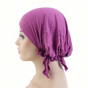 Skin Friendly Fabric Head Cover Girls Scarf Turban Modal Cotton Pre-Tied Head <b>Wrap</b> for Female - Product Image 3