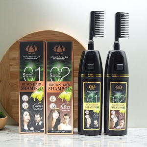 Shampooing colorant cheveux bio à base de plantes Couverture grise 200ml Shampooing colorant cheveux noirs pour femmes et hommes - Product Image 2