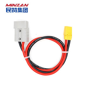 Câble de démarrage de cavalier de batterie de voiture XT60 XT90 50mm 35mm 25MM 4awg câbles de connexion en Silicone avec cosses à anneau pour l'énergie <span class=keywords><strong>solaire</strong></span> - Product Image 1