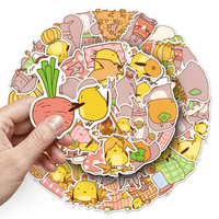 Lot de 50 autocollants de dessin animé thérapeutiques sur le thème de la forêt d'automne, collection animale, pour coques de téléphone, ordinateurs et tablettes