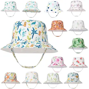 Baby Sun Hat For Boy Girl Toddler Summer Bucket Hat Reversible Kids Sun Protection Beach Hat Double Sided