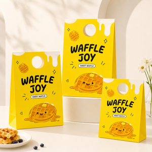 Custom Printed Eco-Friendly <b>Biodegradable</b> Recyclable Your Own Logo Restaurant Catering Food Barbecue Takeaway To-Go <b>Paper</b> Bags - Product Image 3