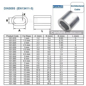 कारखाने प्रत्यक्ष स्टेनलेस स्टील एल्यूमीनियम आस्तीन तार तार रस्सी के लिए केबल थीमबल्स रिगिंग - Product Image 3