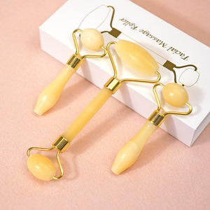 ลูกกลิ้งหินหยกสีเหลืองบำบัดด้วยหินธรรมชาติอุปกรณ์ดูแลผิวให้พลังงานแร่ธาตุของขวัญดูแลผิวสำหรับคนที่คุณรัก - Product Image 3