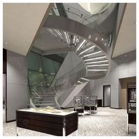 Escalier Courbé en Acier Inoxydable Prima Premium Durable pour Utilisation Intérieure Hôtels Appartements - Design Traditionnel Garantie 5 Ans