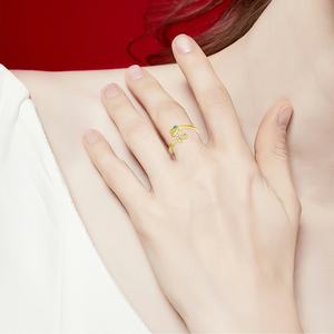 Bijoux pour femmes Bague en argent sterling 925 plaqué or blanc avec zircon turquoise - Product Image 3