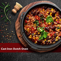 Casserole en fonte 9QT pour le camping en plein air, cuisson au feu de bois, barbecue, cuisinière à bois de haute qualité pour l'extérieur