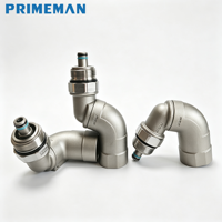 Raccord de tuyau de distribution de carburant en aluminium Primeman Factory Direct ZH-S45, articulation pivotante à 360 degrés pour mélange d'essence, de diesel et d'éthanol
