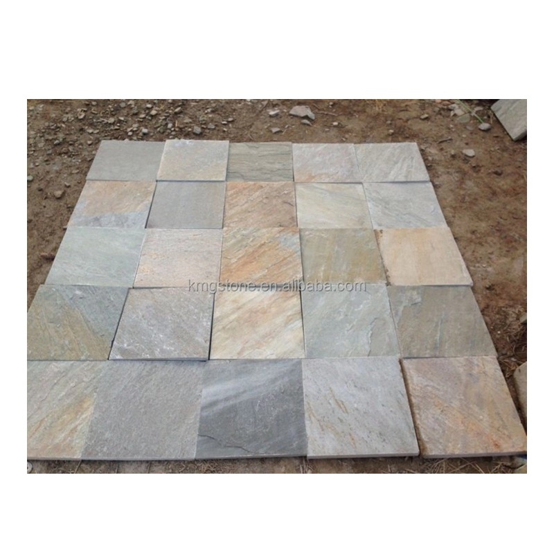 4x4 8x8 ngoài trời Phẳng Màu Vàng trau dồi Slate sàn gạch