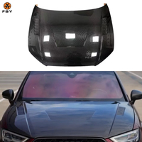 Capot moteur en fibre de carbone véritable style C, état neuf, pour Audi A3 S3 RS3 8V 2014-2020
