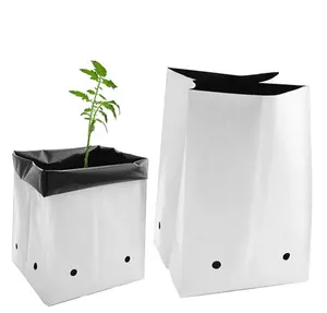 Gallon PE Polyethylene Perforated Plastic Planting Bag Thicken Nursery Bags for Plants Fruit Flower Grow Bags Seedling Pots
