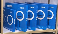 Lampu Cincin LED Serbaguna 22 Inci dengan Tripod, Kontrol Jarak Jauh & Sentuh untuk Konferensi & Pembelajaran Online