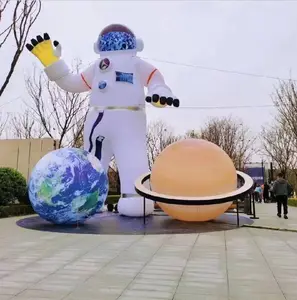 Publicidad Oxford inflable astronauta mascota espacio hombre modelo gigante inflable astronauta con iluminación Led