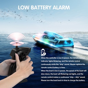 Flytec V666 2.4G LED Remote <b>Control</b> Racing Boat 15 km/h Waterproof Speed Boat Toy With Auto Reset For Pool Lake Kids - Product Image 4