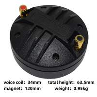 Nouvelle bobine vocale 34mm-Core avec diaphragme en aluminium de tweeter magnétique de 120mm pour haut-parleurs Line Array Kits d'accessoires de haut-parleur