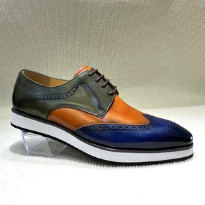 Scarpe eleganti da uomo in vera pelle fatte a mano in vera pelle Casual a punta con lacci per matrimoni in ufficio - Product Image 4