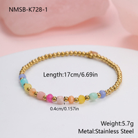 Bracelet papillon en acier inoxydable fait main avec perles tressées pour femmes et filles, bijoux d'amitié