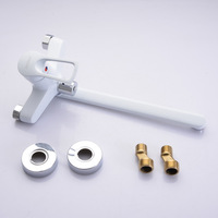 Robinet de douche pour baignoire à poignée unique en laiton et alliage de zinc de haute qualité, finition chromée polie, noyau de valve en céramique, thermostatique mural