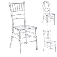 Chaise pivotante de luxe en acrylique, transparente, siège fantôme, de cérémonie de mariage, en acrylique