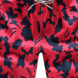 Pantalones cortos de baño de secado rápido con cintura elástica para hombre, pantalones cortos para correr en la playa de la mejor calidad con patrón sólido, traje de baño de playa teñido liso - Product Image 1