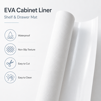 Tapis de protection pour tiroirs et étagères en EVA blanc solide, antidérapant, imperméable, facile à découper, pour rangement de cuisine