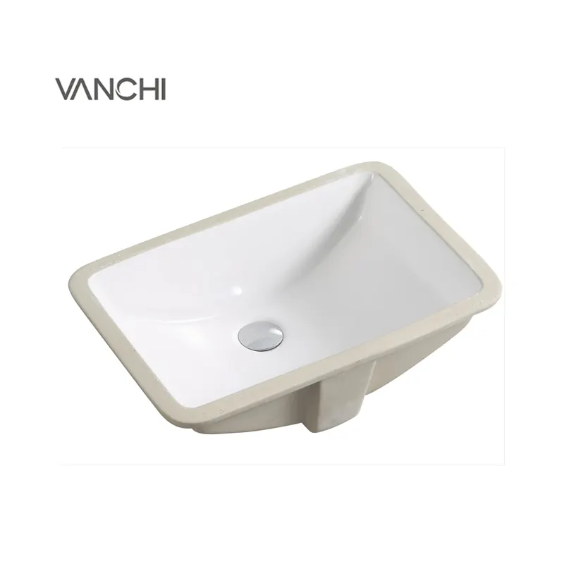 Lavaboモダン磁器長方形バスルームシンク手洗い洗面台ホテルセラミックアンダーマウントアンダーカウンターシンク