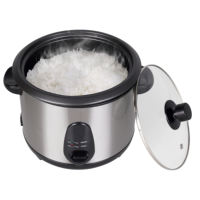 Cuiseur à riz électrique à revêtement antiadhésif avec bouton tactile de 0,6 L, capacité de 3 tasses, cylindre avec protection contre les fusibles thermiques