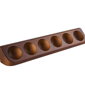 Estante de madera para pelotas de golf, estante de exhibición de escritorio, organizador de almacenamiento con 6 agujeros para pelotas de golf, pelotas de ping pong - Product Image 5