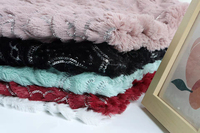 Vente directe d'usine, conception personnalisée, tissu en velours coréen à paillettes en polyester doux, tissu à paillettes, tissus en mousseline