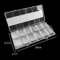 Vente chaude 240 pièces/boîte amande Design doux Gel ongles conseils naturel clair carré pour acrylique ongles produit
