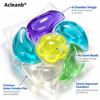 6 in 1 Pod Deterjen Cuci Pakaian Multi Chamber Kapsul Pembersih Mendalam Label Pribadi OEM ODM Formula Khusus