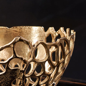 Cuenco Dorado Decorativo de Lujo para el Hogar, Pieza Decorativa para Mesa de Comedor y Estante - Product Image 4