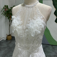 Jancember élégant ivoire licou mince sirène perles de mariage robes LSSG129