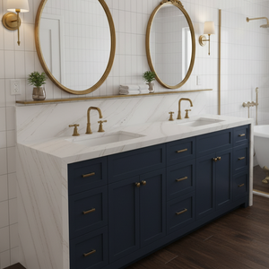 Plan de travail en quartz blanc Calacatta en pierre artificielle polie HIC de luxe durable pour îlot de cuisine, dessus de vanité, réception - Product Image 3