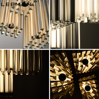 Lustre suspendu carré moderne de luxe en verre, chandelier élégant pour salle à manger, LED décoratif haut de gamme à hauteur réglable, taille moyenne