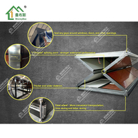 Maison préfabriquée de bonne qualité en panneaux sandwich EPS ignifuges, avec options de couleurs de structure, conteneur pliable de 20 pieds ou 40 pieds