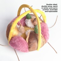 Hamac suspendu pour petits animaux, double face, utilisable toute l'année, surface chaude et rafraîchissante avec clochette pour hamster, petaugeur, en stock