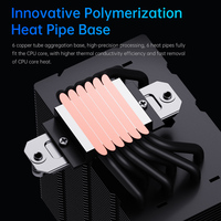 Refroidisseur de processeur PC SNOWMAN 6 Heat Pipe, dissipateur thermique, ventilateur de refroidissement CPU avec PWM 4 broches + 5V 3 broches ARGB, ventilateur de refroidissement à tour unique