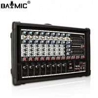 Console de mixage numérique AOSHEN AS608-12 OEM 6-8-10-12 canaux, 500W, Bluetooth, prise en charge USB, amplificateur audio professionnel pour DJ et usage domestique