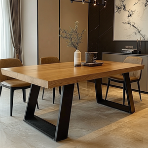 Tùy Chỉnh Rắn Gỗ Nhà Phòng Ăn 4 ~ 6 Chỗ Ngồi Bàn Ăn Văn Phòng Bàn Thiết Lập - Product Image 1