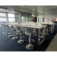 Table d'attente publique en pierre artificielle durable pour aéroport, station de recharge, utilisation publique, taille personnalisable