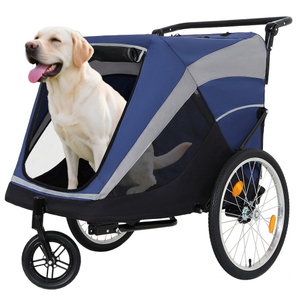 <span class=keywords><strong>Cochecito</strong></span> de perro plegable de alta resistencia, gran capacidad, para viajes al aire libre, carrito para mascotas, carrito de malla transpirable de tela Oxford - Product Image 4