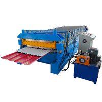 Machine de formage à rouleaux à double couche haute vitesse pour panneaux de toiture/mur en acier coloré avec moteur à roulement à engrenages