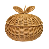 Panier de rangement PP artisanal tressé en forme d'orange, moderne et simple, gain de place, pour salon, fruits et collations