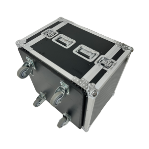 Caja de Transporte Resistente OEM 8U con Amortiguación para Amplificador, con 4 Ruedas y Ranuras, Puerta Frontal/Trasera Modular - Product Image 4