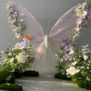 Decorazione in Tessuto a Forma di Grande Farfalla Fatta a Mano con <span class=keywords><strong>Design</strong></span> Staccabile, Adatta per Negozi di Artigianato - Product Image 2