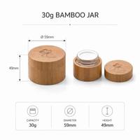 Pot à poudre libre en bambou personnalisé, écologique, 5g, 10g, 30g, avec tamis et houppette, emballage durable pour fond de teint, vente en gros